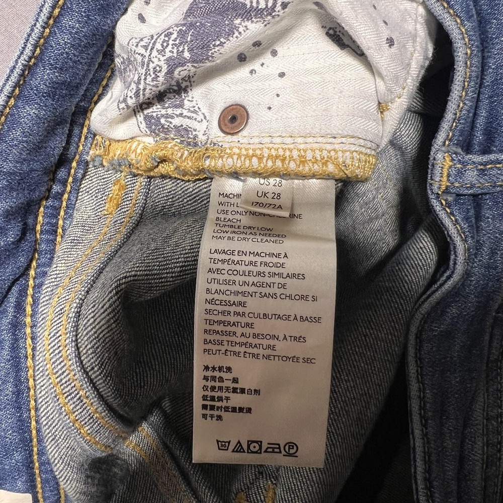 Pilcro Anthropologie The Letterpress Jeans Womens 28 Slim‎ Boyfriend Patchwork - Picture 9 of 16